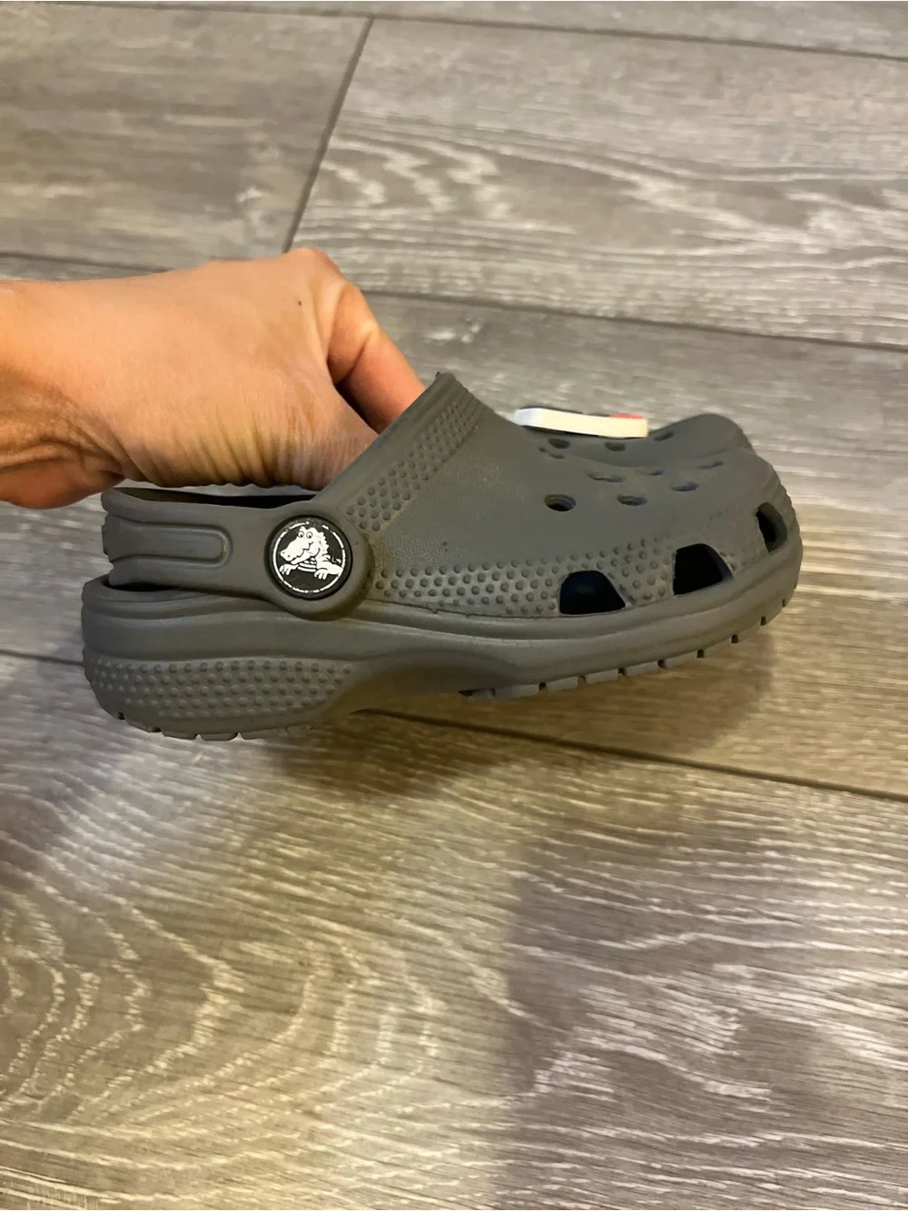 Toddler Boy’s Gray Crocs with MLB Size 8